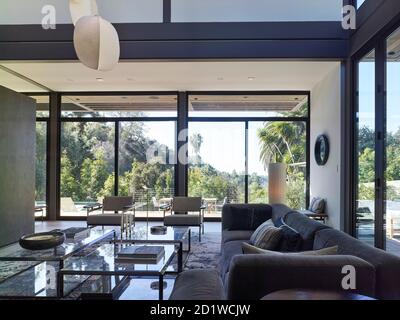 Vue intérieure de la résidence will Arnet, Beverly Hills, Californie, États-Unis. Terminé en 2018. Banque D'Images