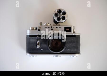 Caméra 4K Zorki des années 1970 Banque D'Images