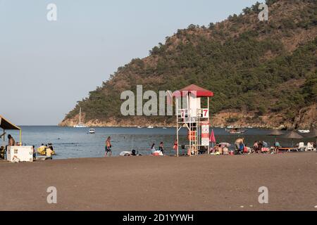 Adrasan, Antalya/Turquie-septembre 27 2020: Tour de surveillance pour sauveteurs. Banque D'Images