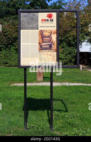 Le Yorkshire Trench et a creusé à Boezinge (Ypres), Belgique Banque D'Images