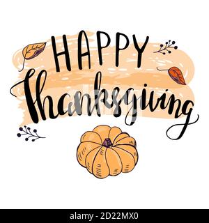 Modèle de carte de jour de Thanksgiving. Illustration de Vecteur