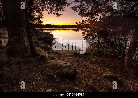 Voyage et paysage d'automne pris à Catskill , dans le nord de l'État de New York Banque D'Images