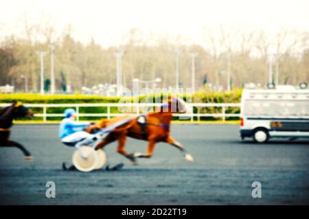 Courses de trottinant. Photo floue Banque D'Images