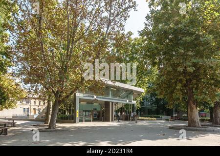 L'entrée de la station de métro sur Rakoczi ter In Budapest Banque D'Images