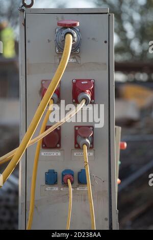 un distributeur de courant électrique avec plusieurs prises pour la distribution de l'alimentation Banque D'Images