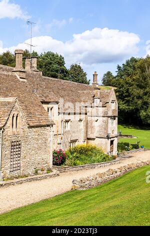 Wishanger Manor (datant du XVIe siècle) près du village Cotswold de Miserden, Gloucestershire, Royaume-Uni Banque D'Images