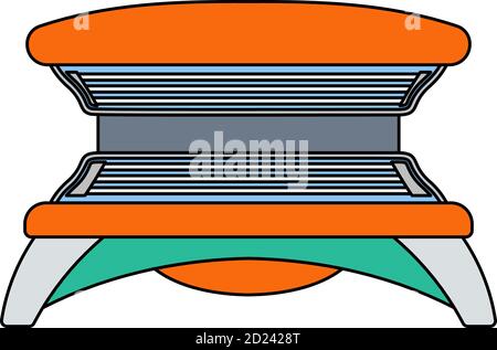 Icône du solarium. Contour modifiable avec Color Fill Design. Illustration vectorielle. Illustration de Vecteur