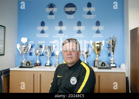 Mark Allen, directeur de l'Académie MCFC Banque D'Images