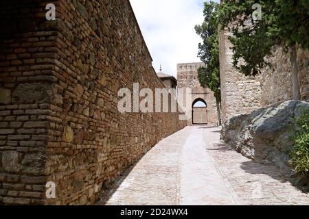 L'Alcazaba, une fortification palatiale située à Malaga, Espagne Banque D'Images