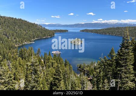 Panorama sur le lac Tahoe en Californie (États-Unis) Banque D'Images