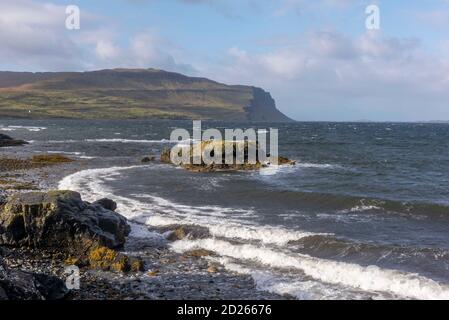 L'île de Mull la vue sur le Loch Na Keal à la pointe de la péninsule d'Ardmechach Banque D'Images