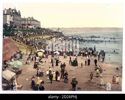 Nostalgic Seaside Escapes : images photochrom vintage des stations balnéaires de l'Angleterre Banque D'Images