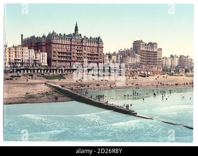 Nostalgic Seaside Escapes : images photochrom vintage des stations balnéaires de l'Angleterre Banque D'Images