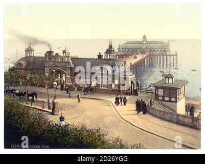 Nostalgic Seaside Escapes : images photochrom vintage des stations balnéaires de l'Angleterre Banque D'Images