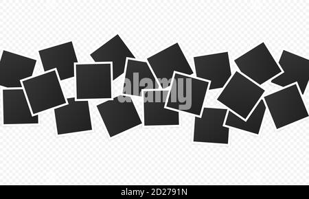 Aucune icône de cadre photo définie. Cartes photo avec espace pour votre image. Image. Vecteur sur fond transparent isolé. SPE 10 Illustration de Vecteur