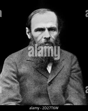 Dostoïevski. Portrait de l'écrivain russe Fyodor Mikhaïlovich Dostoevsky (1821-1881) c.1880. Fedor Dostoïevsky. Banque D'Images