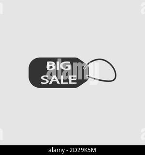 Grande vente taf Icon plat. Pictogramme noir sur fond gris. Symbole d'illustration vectorielle Illustration de Vecteur