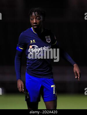 Southampton U21 Kgagelo Chauke pendant le match de Trophée de l'EFL au PTS Academy Stadium, Northampton. Banque D'Images