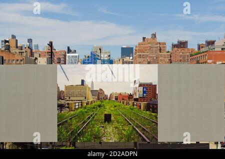 Vue depuis la High Line à New York. Photo par Liz Roll Banque D'Images