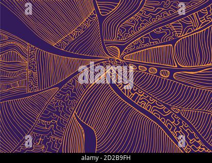 Motif abstrait, style ethno, arrière-plan élégant, couleur orange Illustration de Vecteur