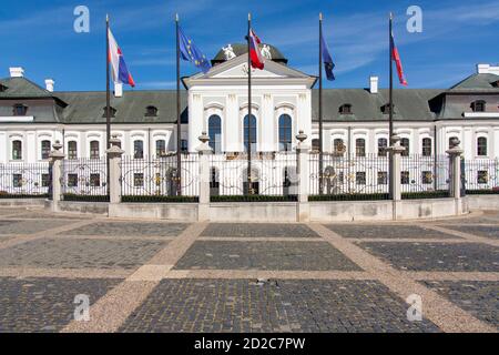 Palais ou monument et ancien bâtiment à Bratislava, Slovaquie Banque D'Images