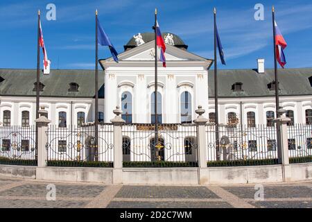 Palais ou monument et ancien bâtiment à Bratislava, Slovaquie Banque D'Images