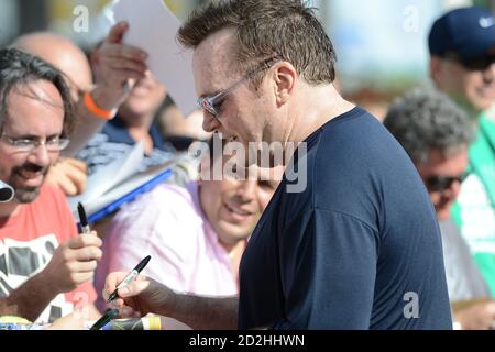 DELRAY BEACH, FL - 27 OCTOBRE : Tom Arnold au Chris Evert/Raymond James Pro-Celebrity tennis Classic au Delray Beach tennis Centre le 27 octobre 2012 à Delray Beach, Floride. Personnes: Tom Arnold crédit: Hoo-me / MediaPunch Banque D'Images