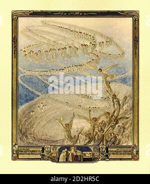 Bayros Franz Von - Illustration pour le Divin de Dante Alighieri Comedys' 04 - École autrichienne - 19e siècle Banque D'Images