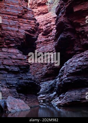 La main courante intérieure, Weano Gorge, parc national de Karijini, Australie occidentale Banque D'Images