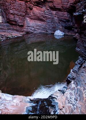 La main courante intérieure, Weano Gorge, parc national de Karijini, Australie occidentale Banque D'Images