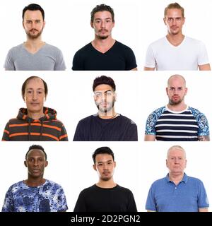 Collage d'hommes multi-ethniques et d'âge mixte Banque D'Images