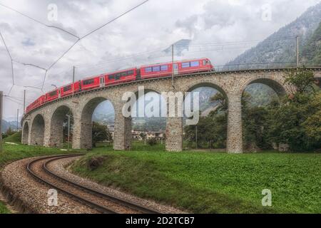 Circulaire Viacut, Brusio, Bernina, Grisons, Suisse, Europe Banque D'Images