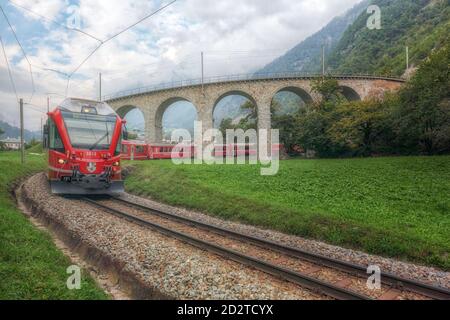 Circulaire Viacut, Brusio, Bernina, Grisons, Suisse, Europe Banque D'Images