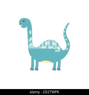 Un dinosaure mignon de style dessin animé. Elément isolé Dino Illustration de Vecteur