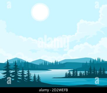 Paysage rural de fond Illustration de Vecteur