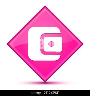 Enseigne icône de balance isolée sur un luxueux diamant rose ondulé illustration du résumé du bouton Banque D'Images