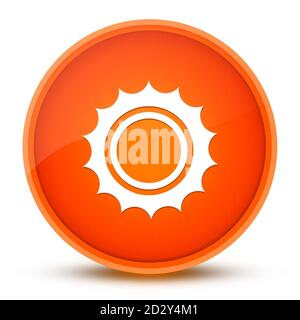 Illustration abstraite de bouton rond orange brillant de luxe Sun Banque D'Images