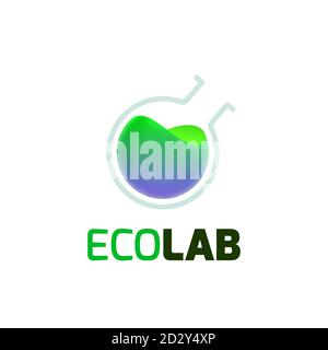 Modèle de logo ECO Lab Illustration de Vecteur