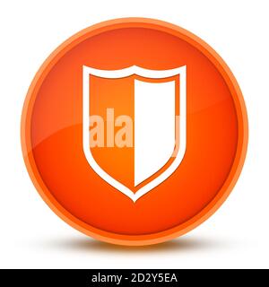 Illustration abstraite avec bouton rond orange brillant de luxe Banque D'Images