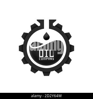 Modèle de logo des industries pétrolières Illustration de Vecteur