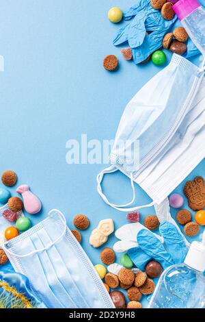 Saint Nicholas jour pendant la pandémie de Covid-19 aux pays-Bas Banque D'Images