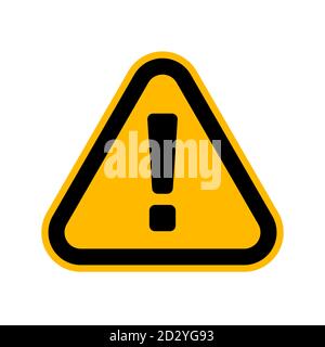 Panneau d'avertissement de danger, symbole triangle de danger isolé sur fond blanc Illustration de Vecteur