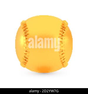 Golden Baseball Award concept, boule métallique brillante et réaliste Illustration de Vecteur