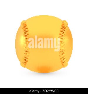 Golden Baseball Award concept, boule métallique brillante et réaliste Illustration de Vecteur