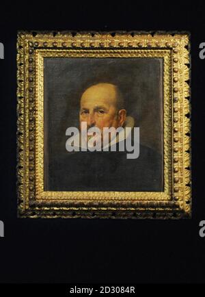 Un portrait précédemment inconnu de l'artiste espagnol Diego Rodriguez de Silva y Velazquez sur l'exposition à Bonhams à Londres en prévision de la vente de peintures de l'ancien Maître de la maison de vente aux enchères en décembre avec une estimation de 2 millions. Banque D'Images