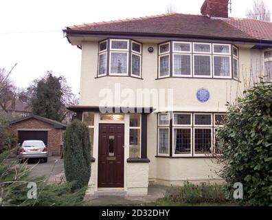 La maison d'enfance de John Lennon à Liverpool, qui a été achetée par Yoko Ono, sa veuve, et donnée au National Trust. Banque D'Images