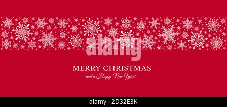 Fond décoratif de Noël avec des lumières bokeh et des flocons de neige. Noël et joyeux nouvel an sur fond argenté avec flocons de neige. Banque D'Images