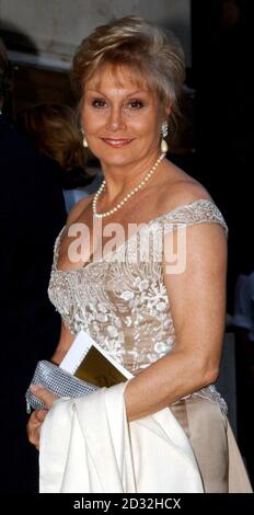 Angela Rippon arrive pour le Gala d'or de la Croix-Rouge britannique au Bureau des Affaires étrangères et du Commonwealth à Whitehall, Londres. 12/06/04: La présentatrice à la télévision Angela Rippon, qui a 60 ans plus tard cette année, a appris qu'elle a été faite un OBE aujourd'hui. La femme qui est devenue la première femme à lire des journaux de la télévision britannique en 1975 a déclaré qu'elle était « flatte » d'être honorée pour avoir fait un travail qu'elle aime. Banque D'Images