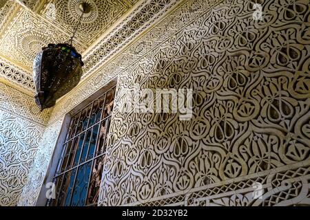 Détail de l'établissement riad au Maroc, photo comme arrière-plan Banque D'Images