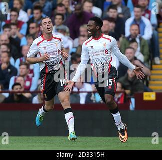 Daniel Sturridge, de Liverpool (à droite), célèbre après avoir marquant l'ouverture de son équipe objectif Banque D'Images